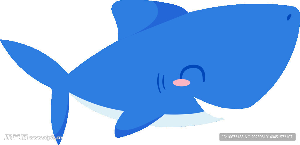 可愛微笑小鯊魚