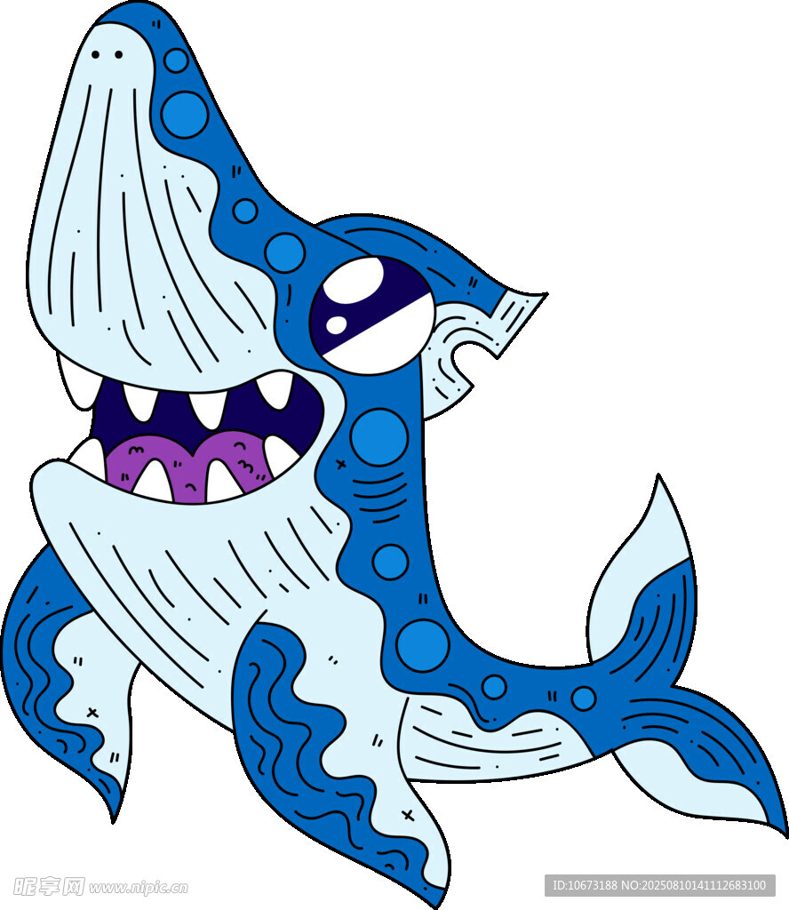 卡通藍(lán)鯊魚(yú)形象設(shè)計(jì)