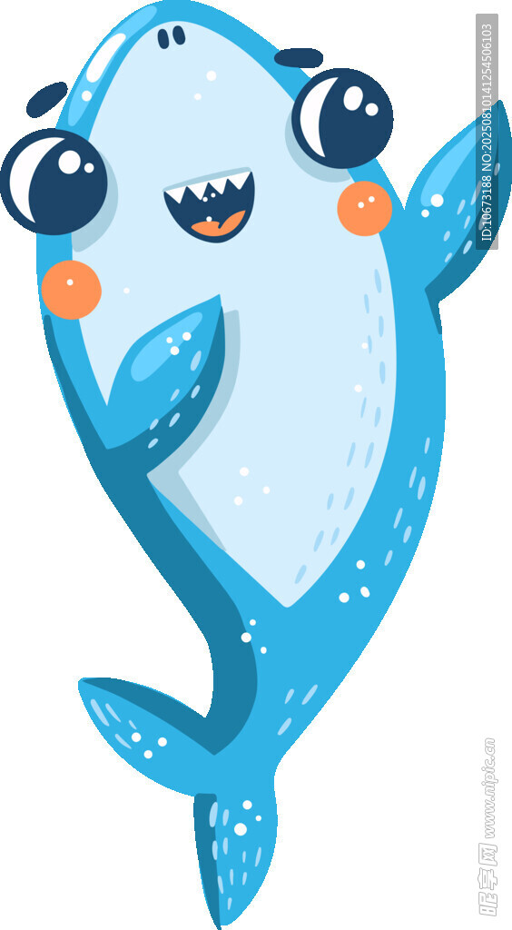 可愛卡通鯊魚形象