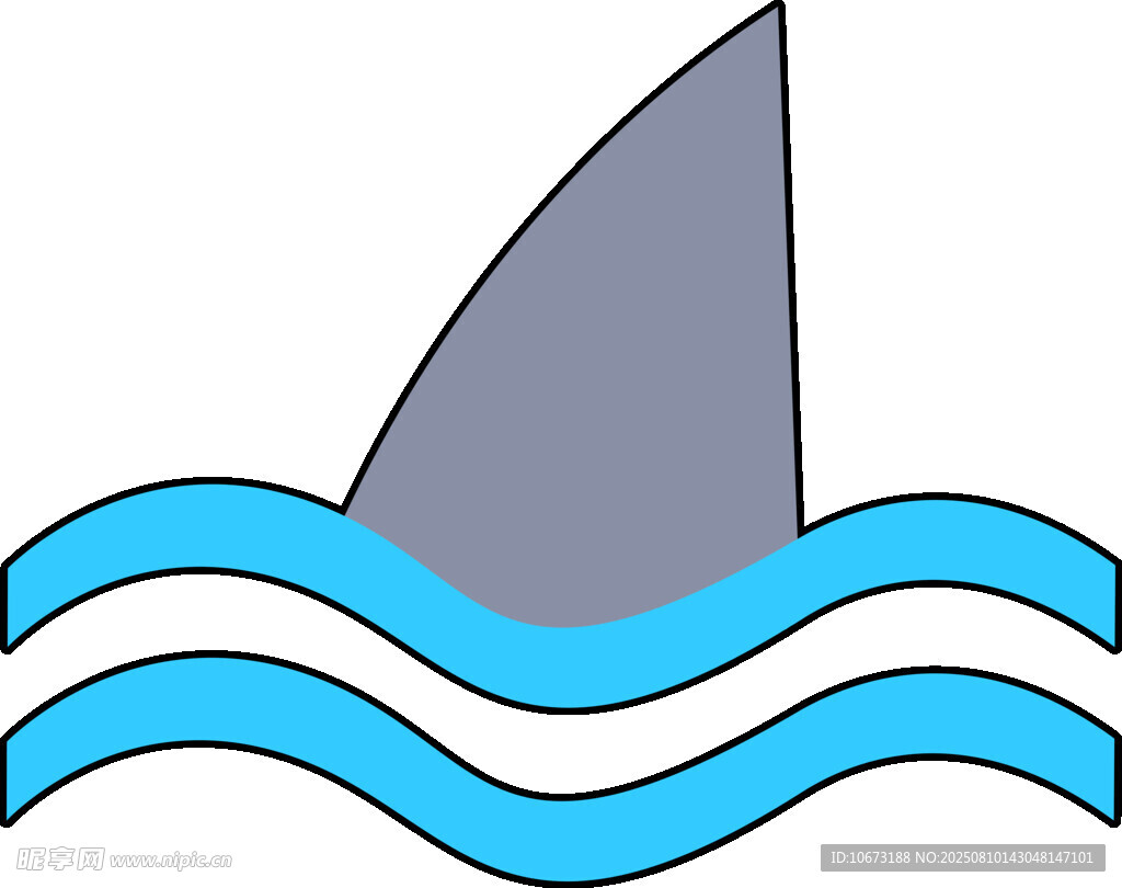 鯊魚鰭露出海面