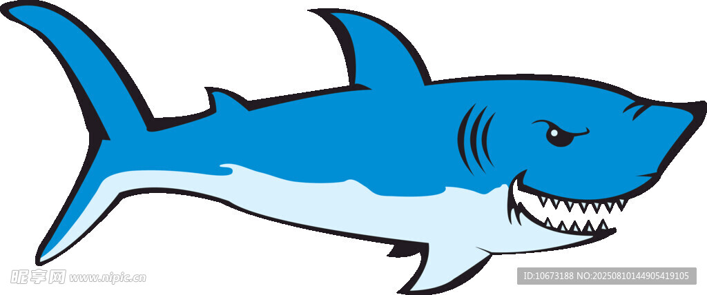 卡通鯊魚插畫