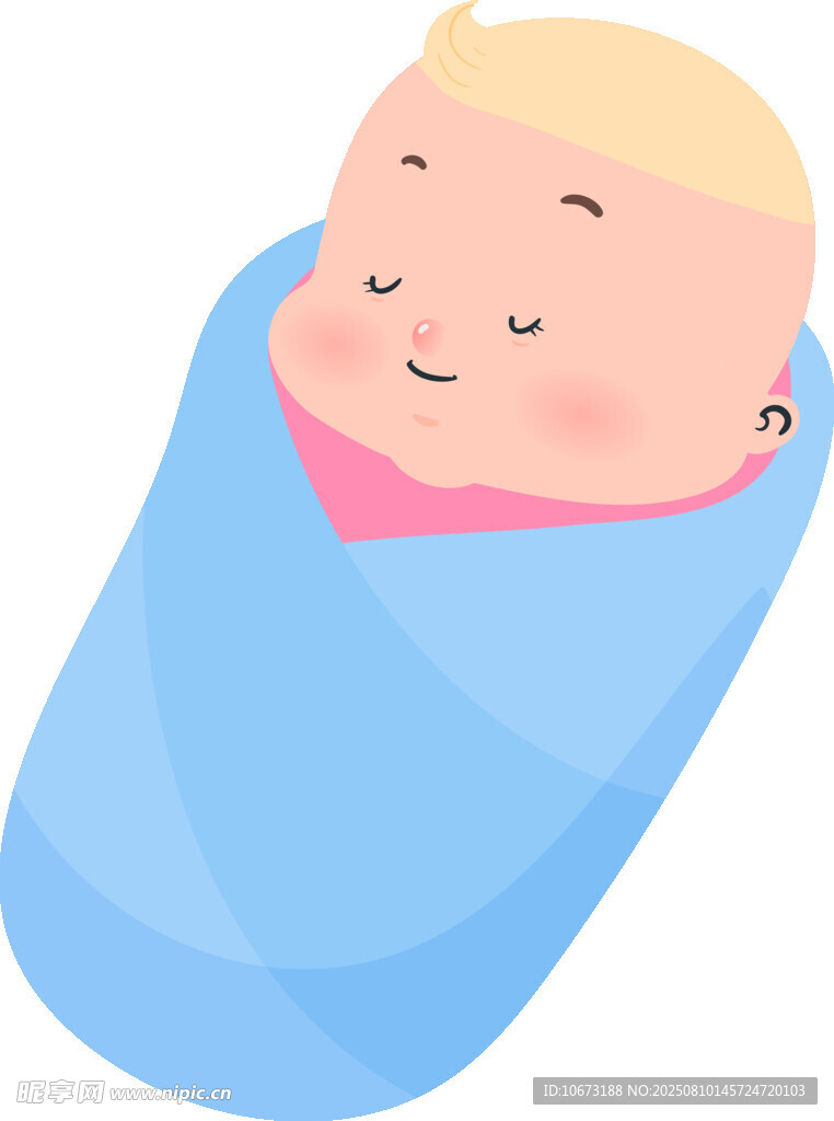 襁褓中的可愛小嬰兒
