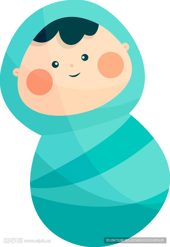 裹著襁褓的可愛(ài)小嬰兒