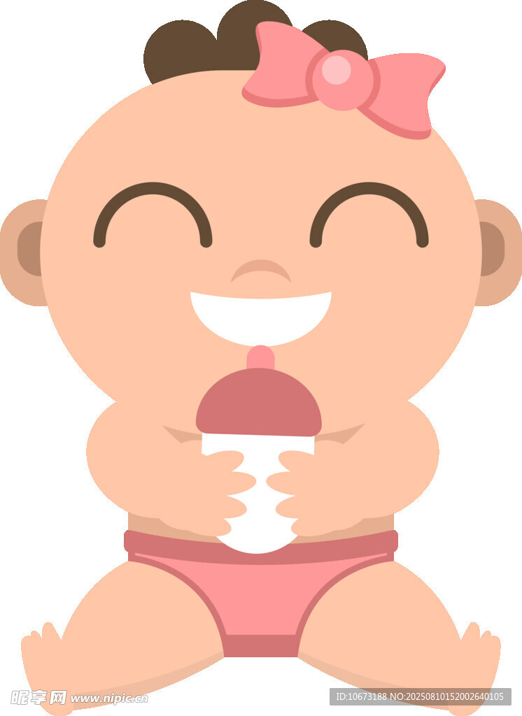 可愛微笑女嬰