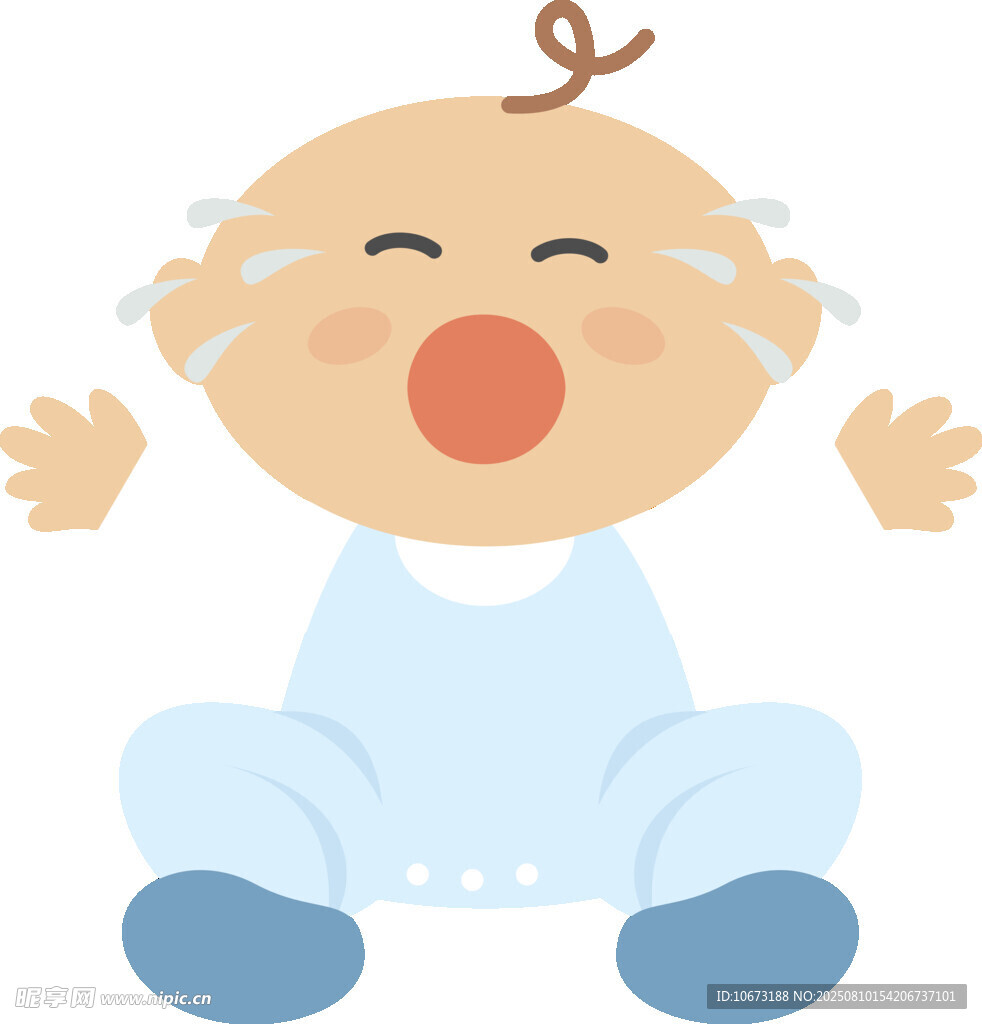 哭泣的可愛小嬰兒