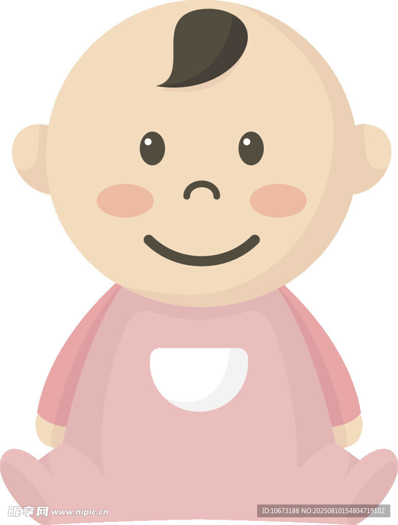 可愛(ài)嬰兒坐立形象