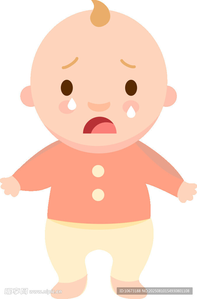 哭泣的可愛小寶寶