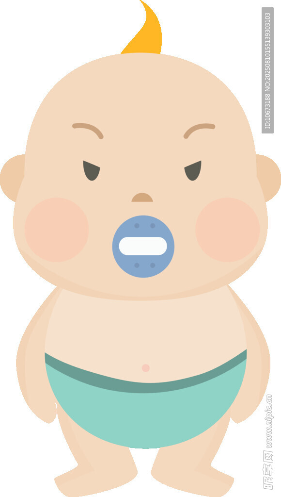 生氣的小嬰兒