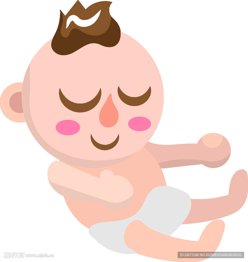 可愛嬰兒開心玩耍
