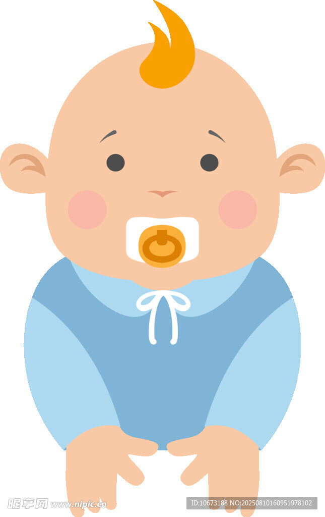 可愛(ài)寶寶含奶嘴形象