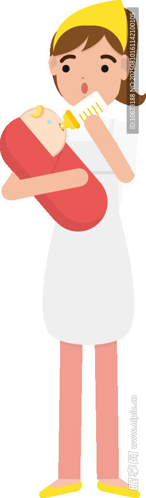 女子溫柔抱持新生嬰兒