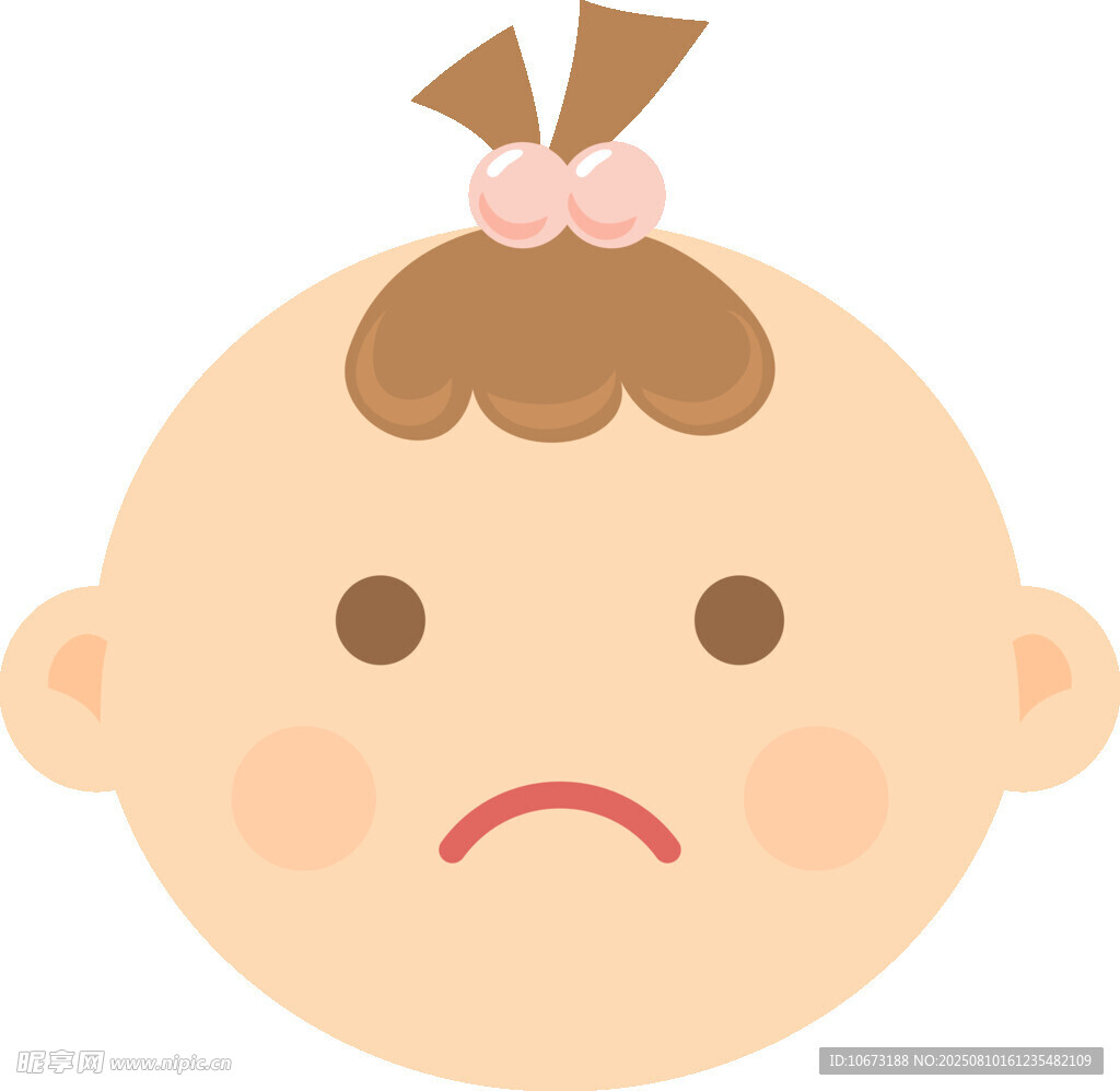 皺眉的可愛小嬰兒