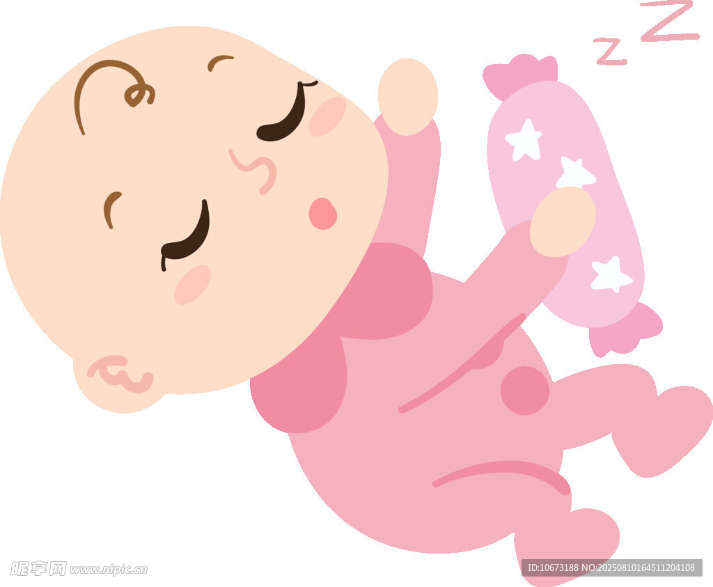 熟睡的可愛嬰兒
