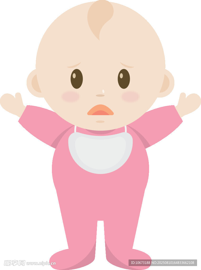 可愛粉色裝扮的小嬰兒