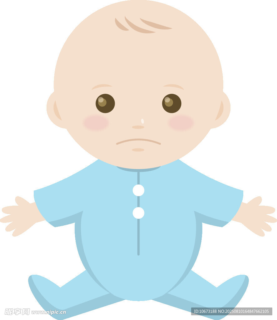 坐著的憂(yōu)郁小嬰兒