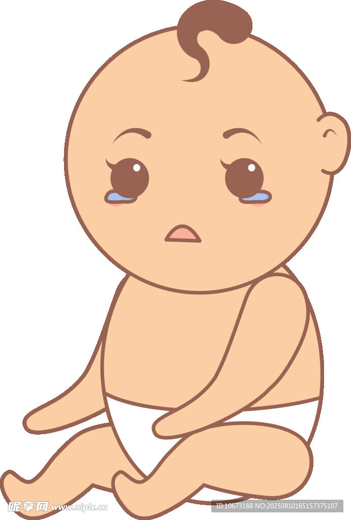 傷心哭泣的小嬰兒