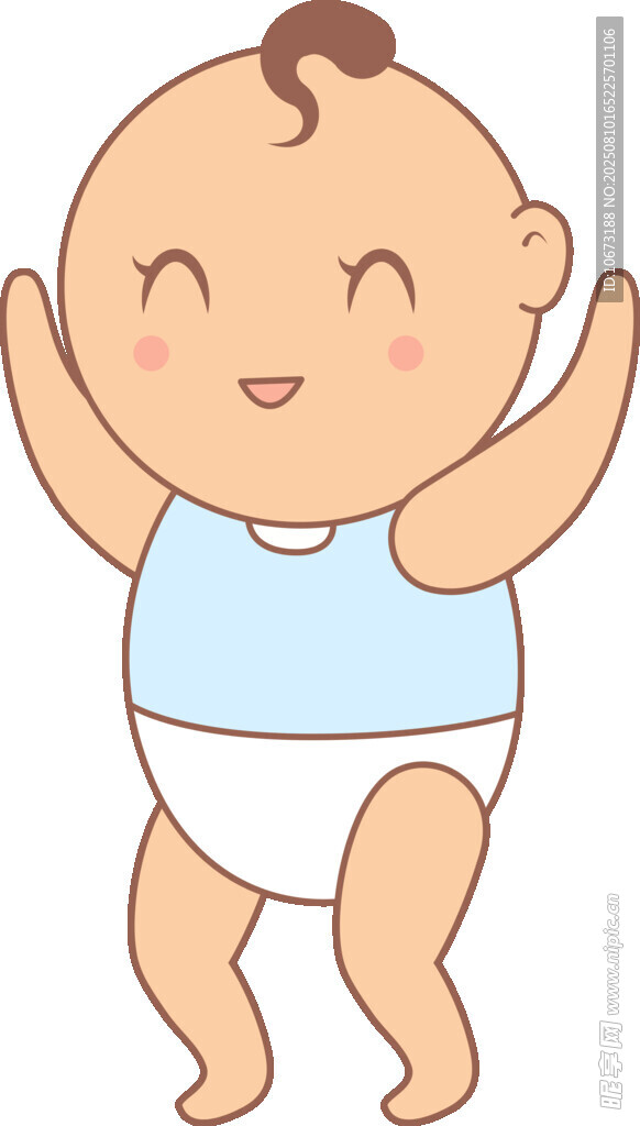可愛嬰兒張開雙臂