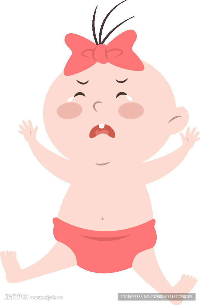 哭鬧的可愛小寶寶