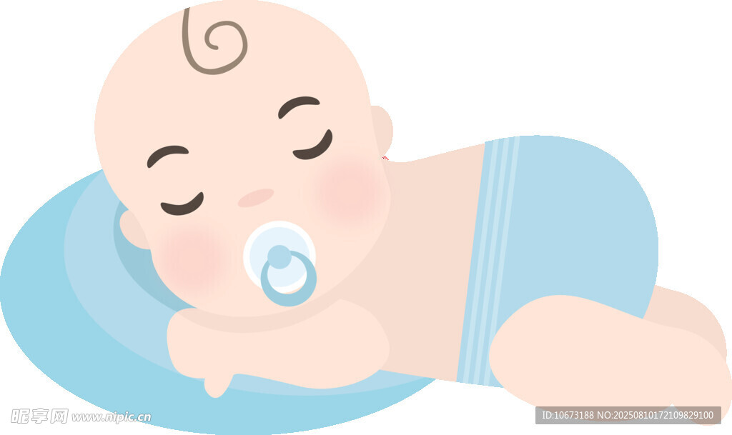熟睡的可愛嬰兒