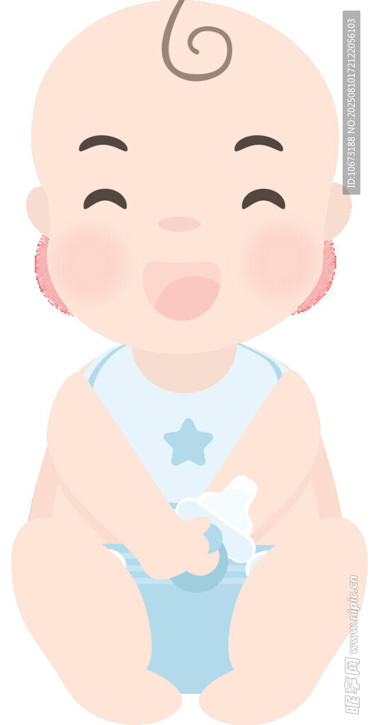 可愛微笑嬰兒形象
