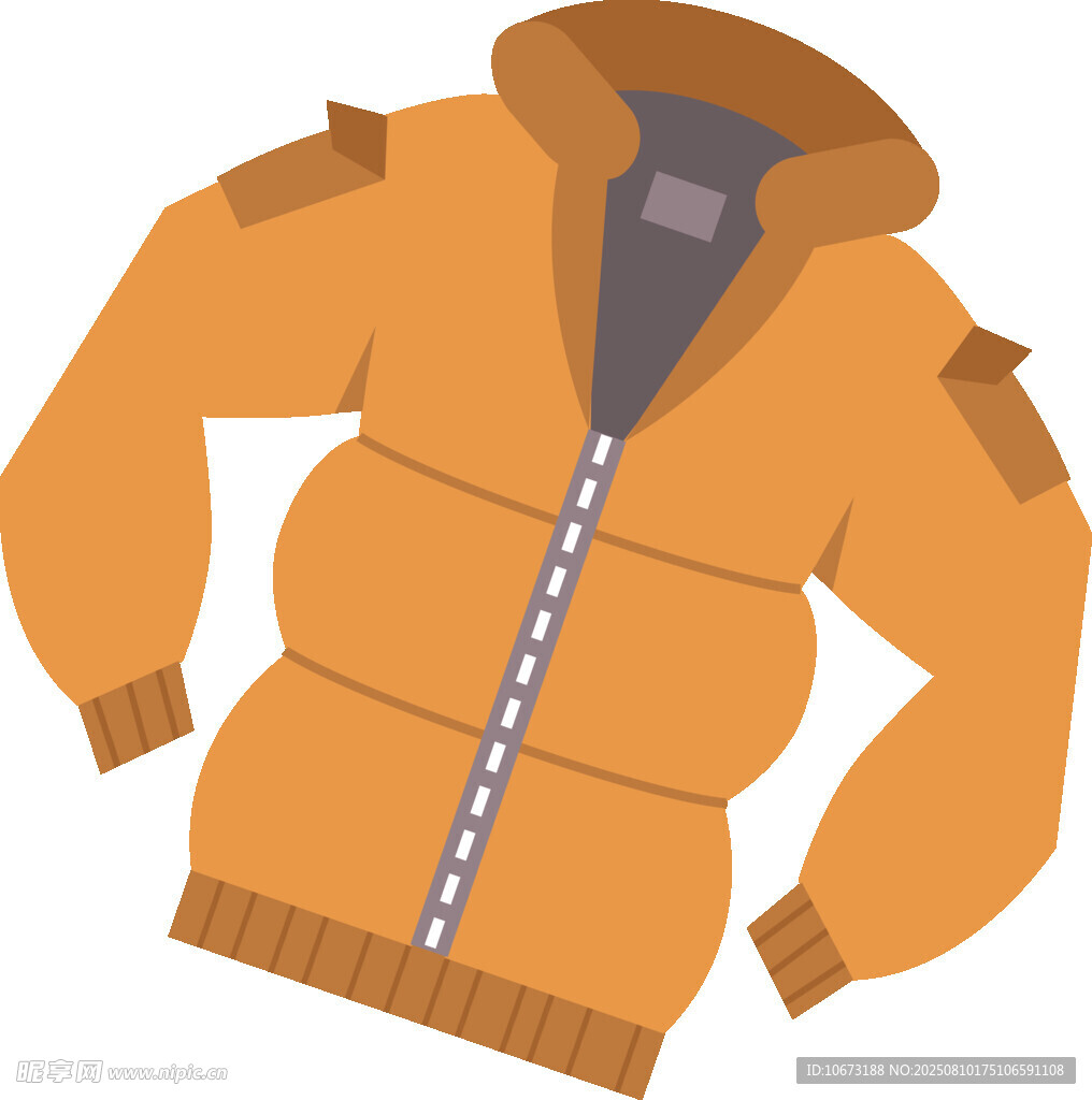 卡通風(fēng)格棕色羽絨服