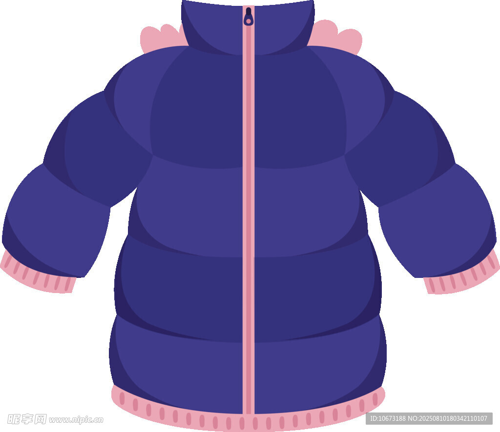 紫色兒童羽絨服設(shè)計圖