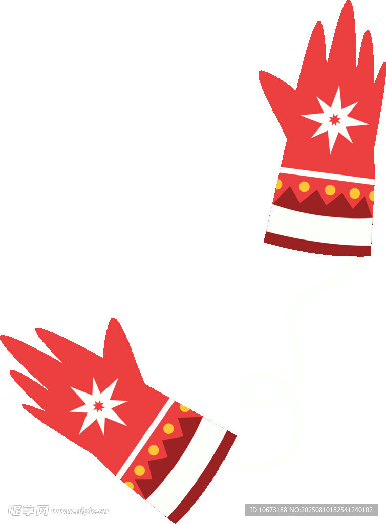 紅色手套圖案設(shè)計