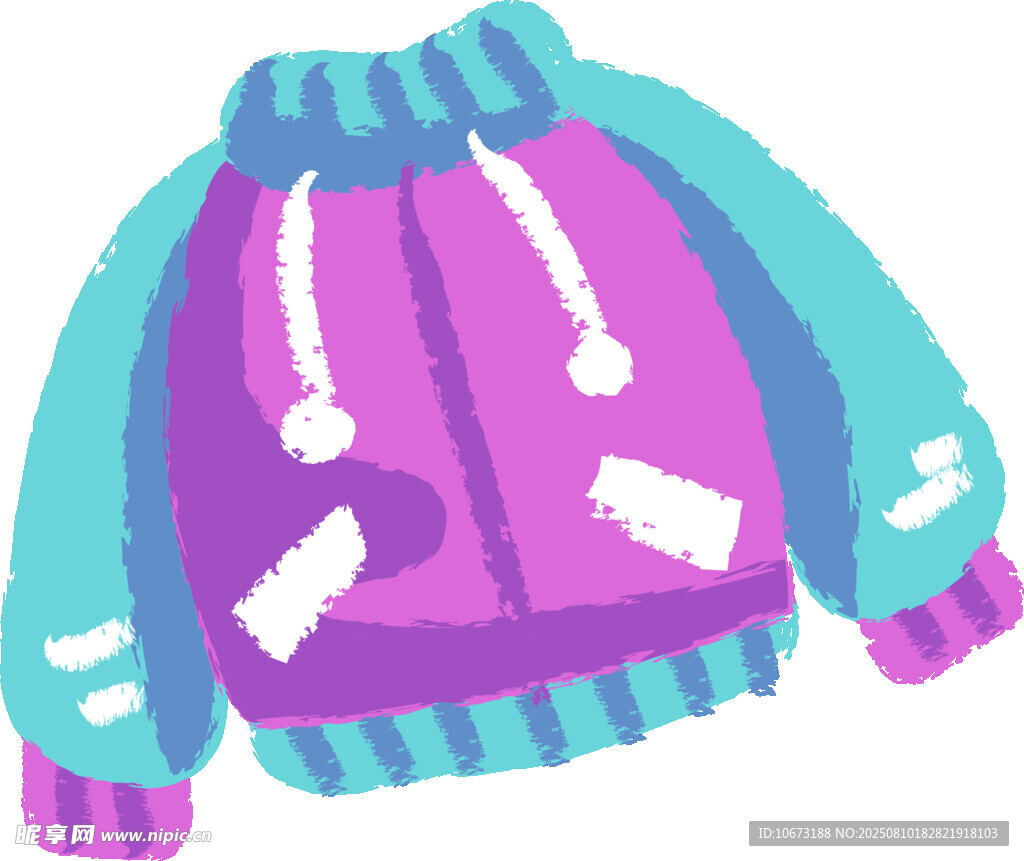 彩色連帽衛(wèi)衣插畫