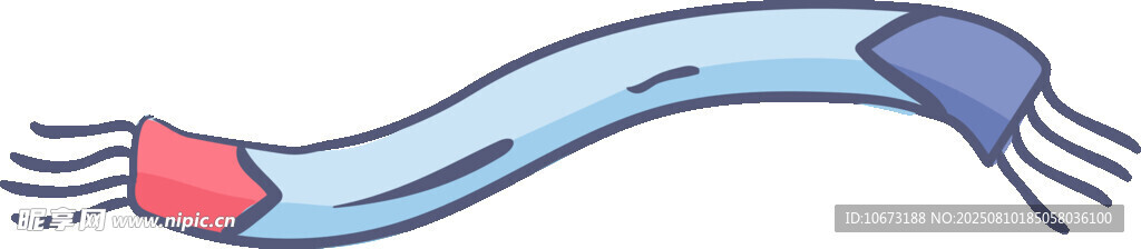 彩色波浪形飄帶