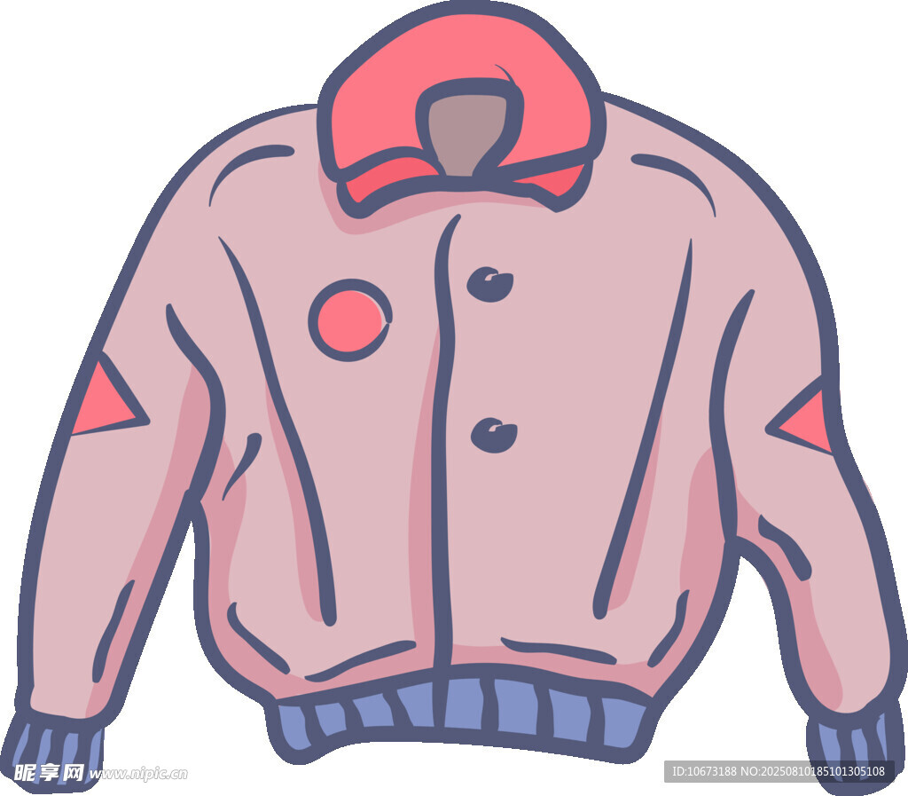 粉色休閑夾克插畫