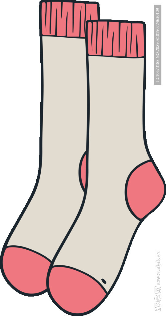 簡(jiǎn)約風(fēng)雙色襪子插畫(huà)