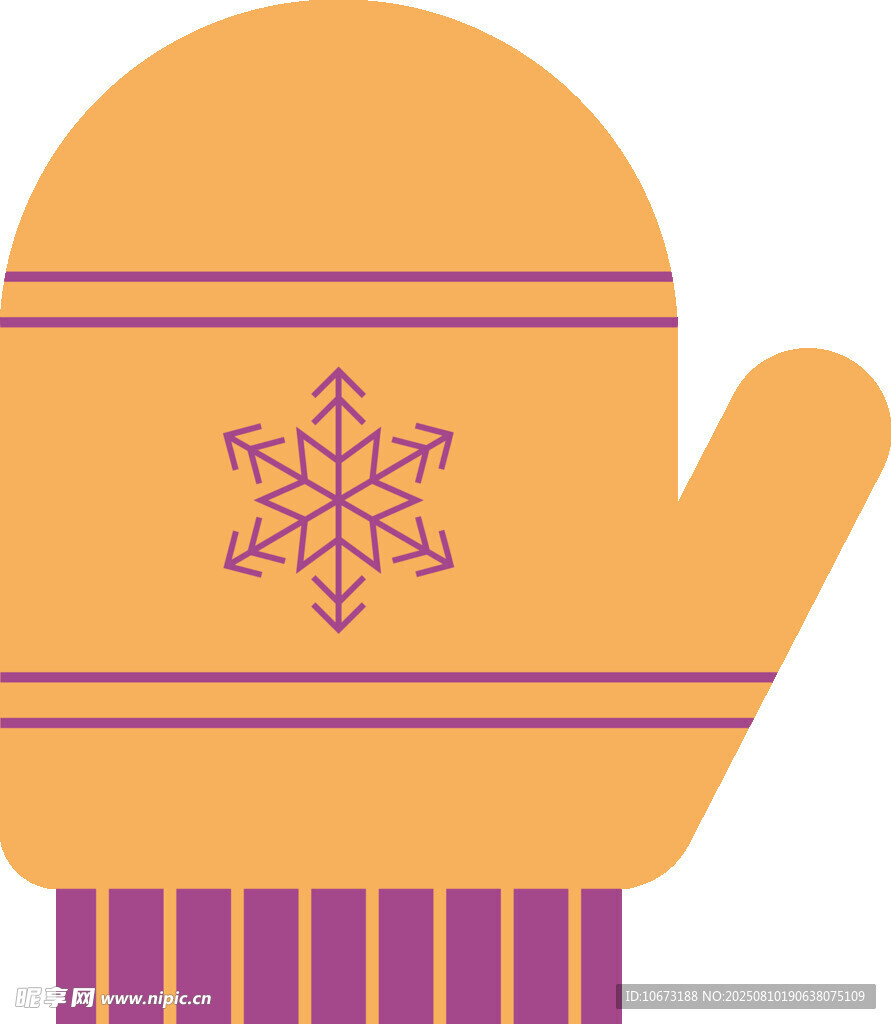 冬季雪花圖案保暖手套