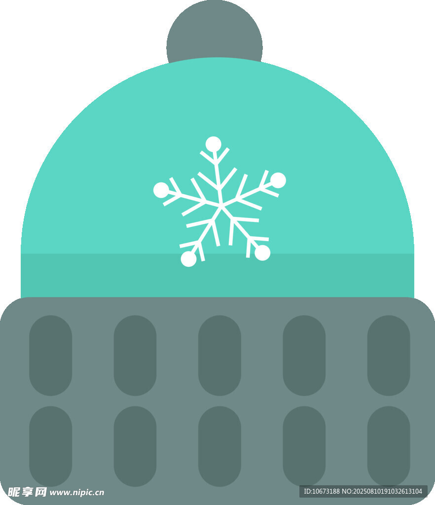 冬季雪花圖案保暖帽