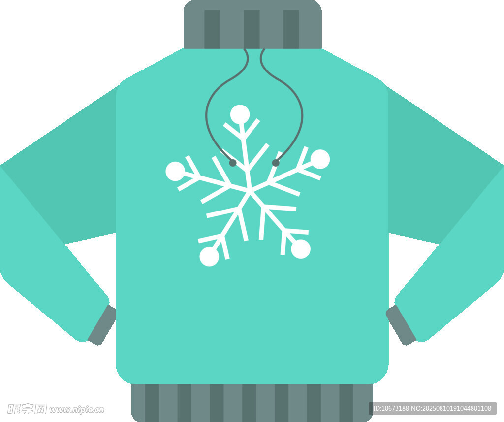 冬季雪花圖案毛衣背影