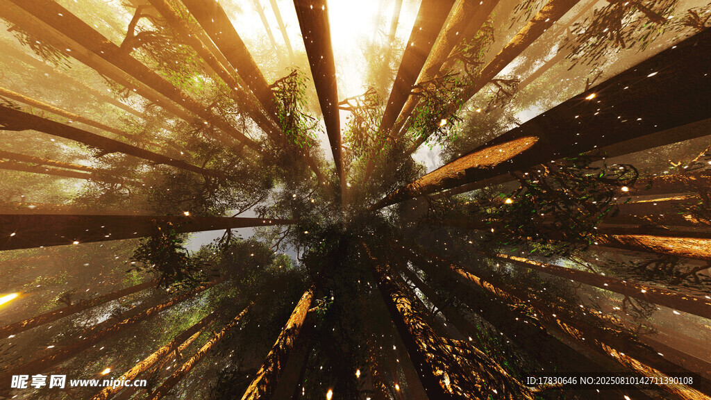 炫彩放射狀科幻空間背景