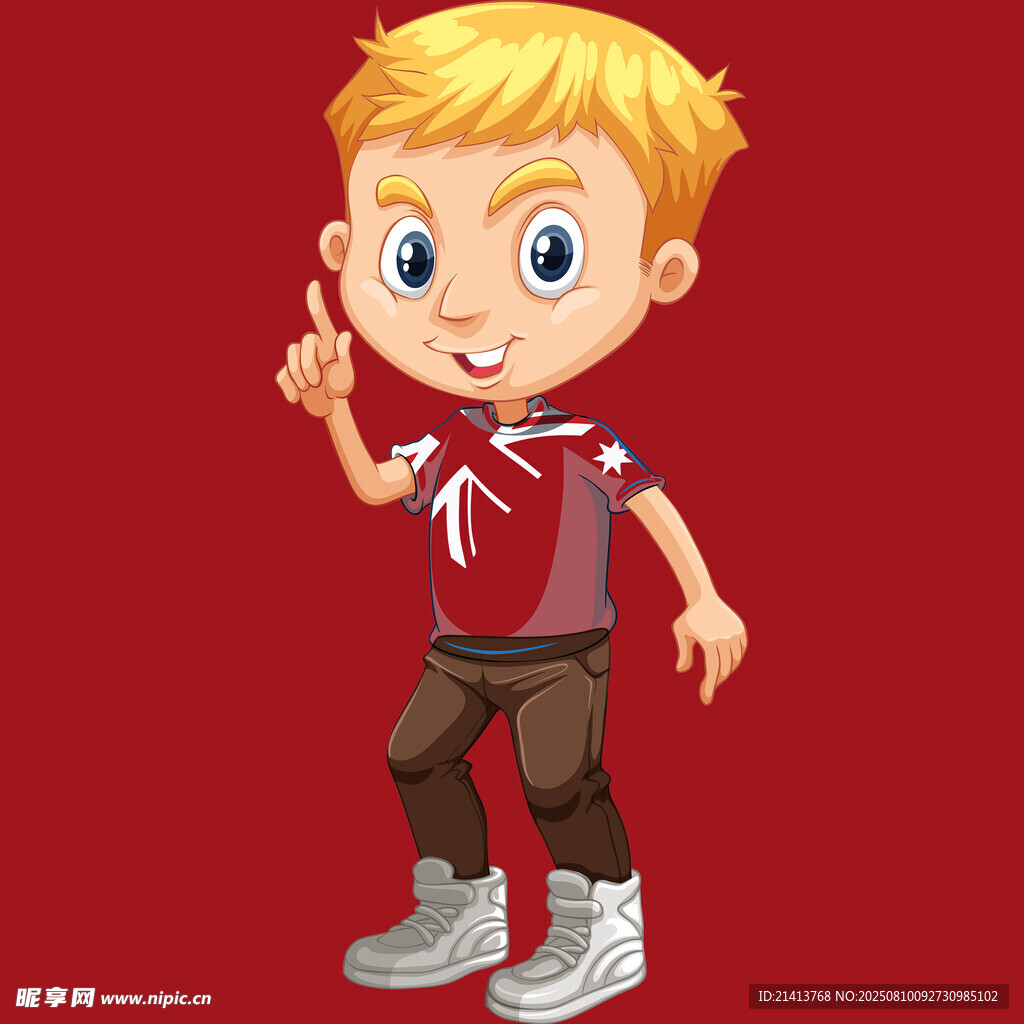 金發(fā)男孩比耶