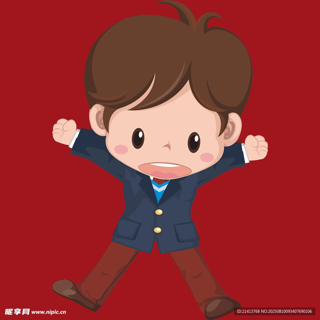 跳躍的小男孩