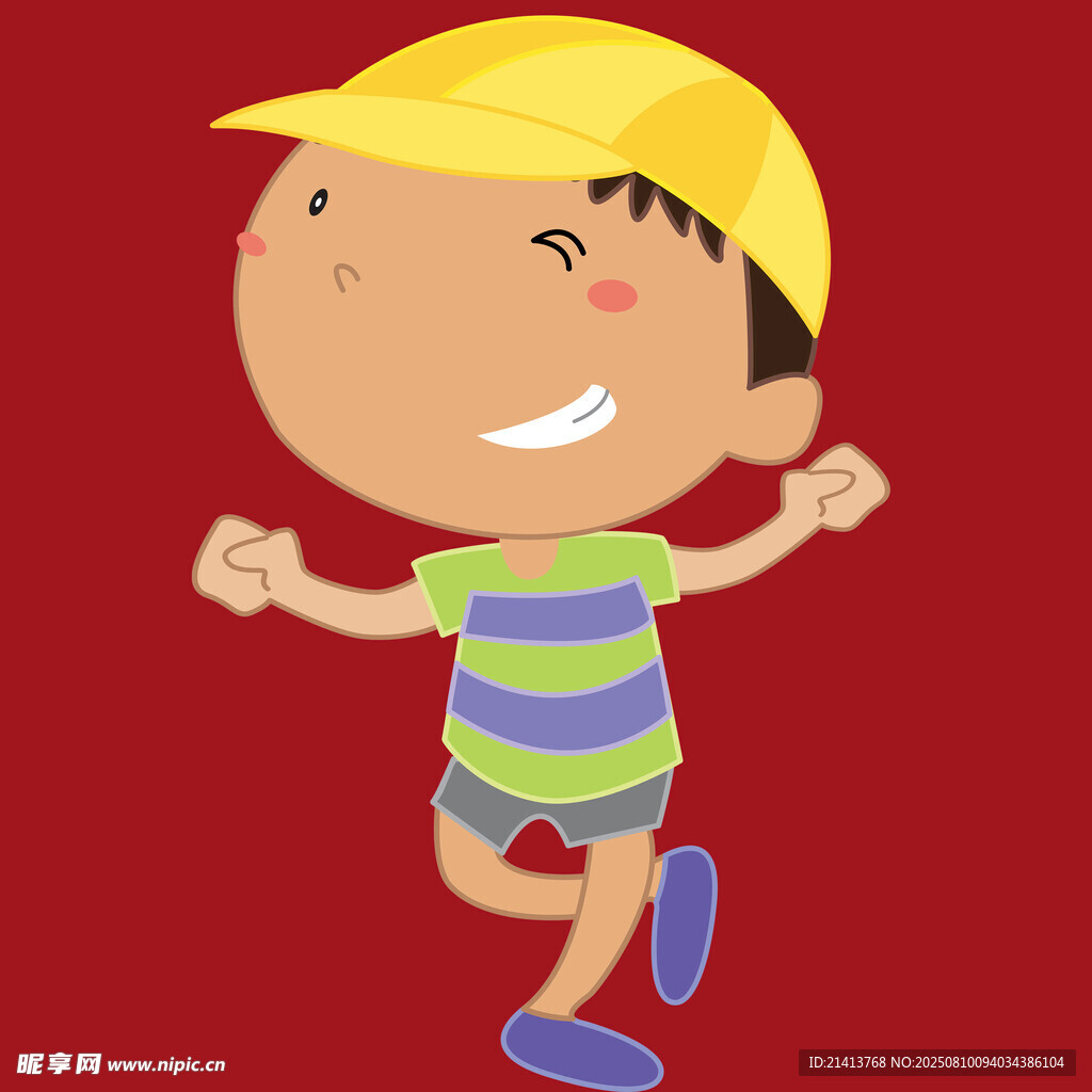 快樂小男孩活力跳躍