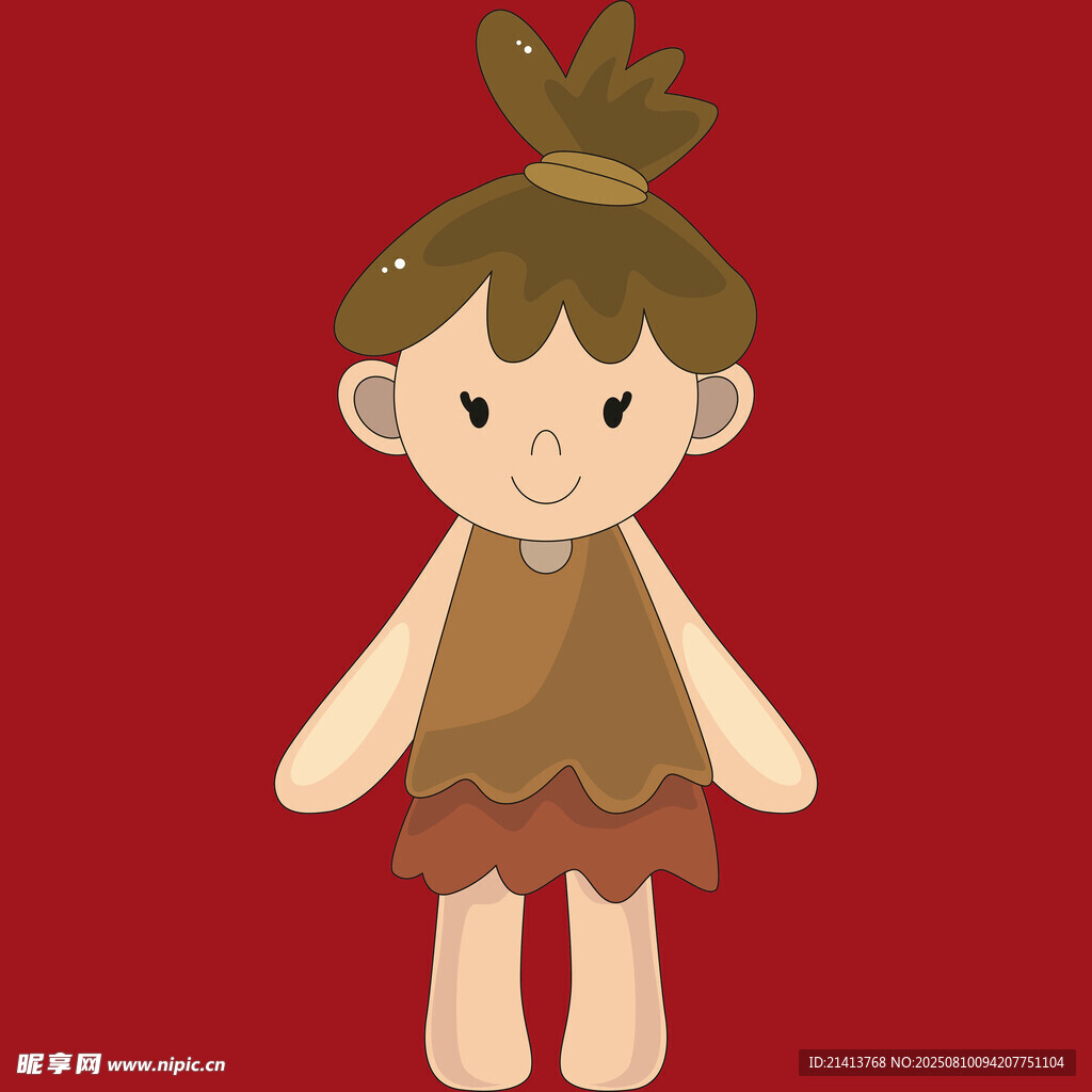 原始風(fēng)格卡通小野人形象