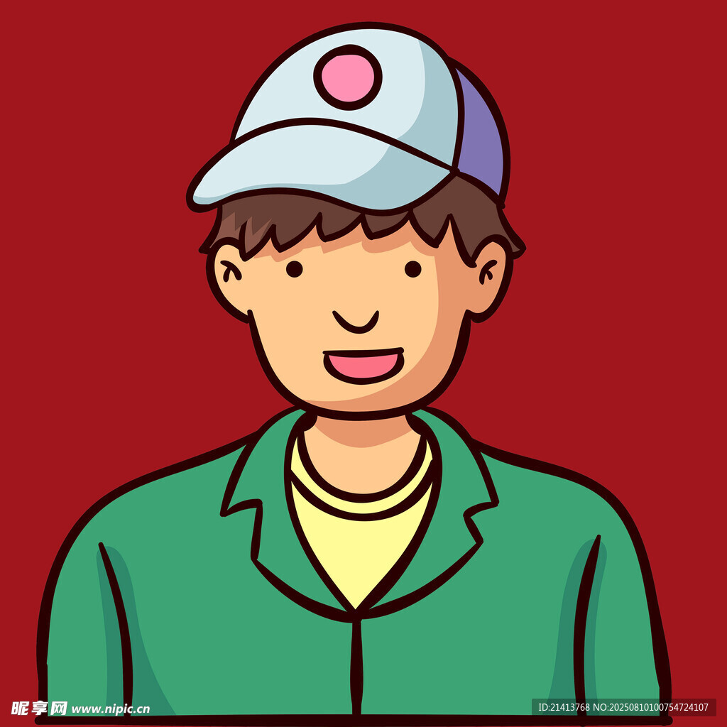 戴帽綠衣男子頭像