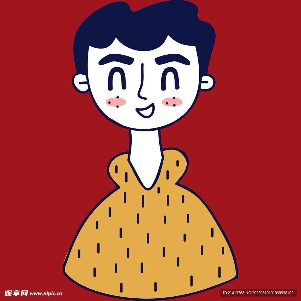 穿黃裙的可愛卡通人物