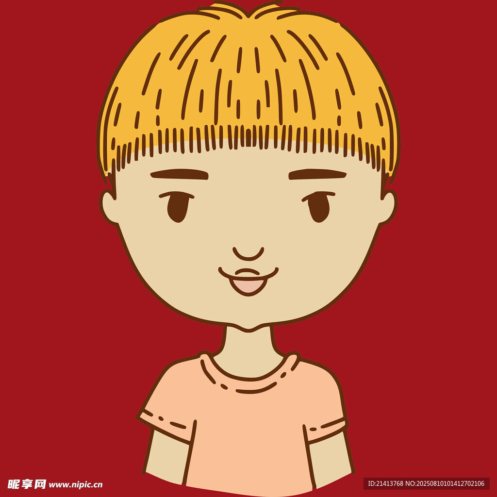 微笑小男孩卡通形象