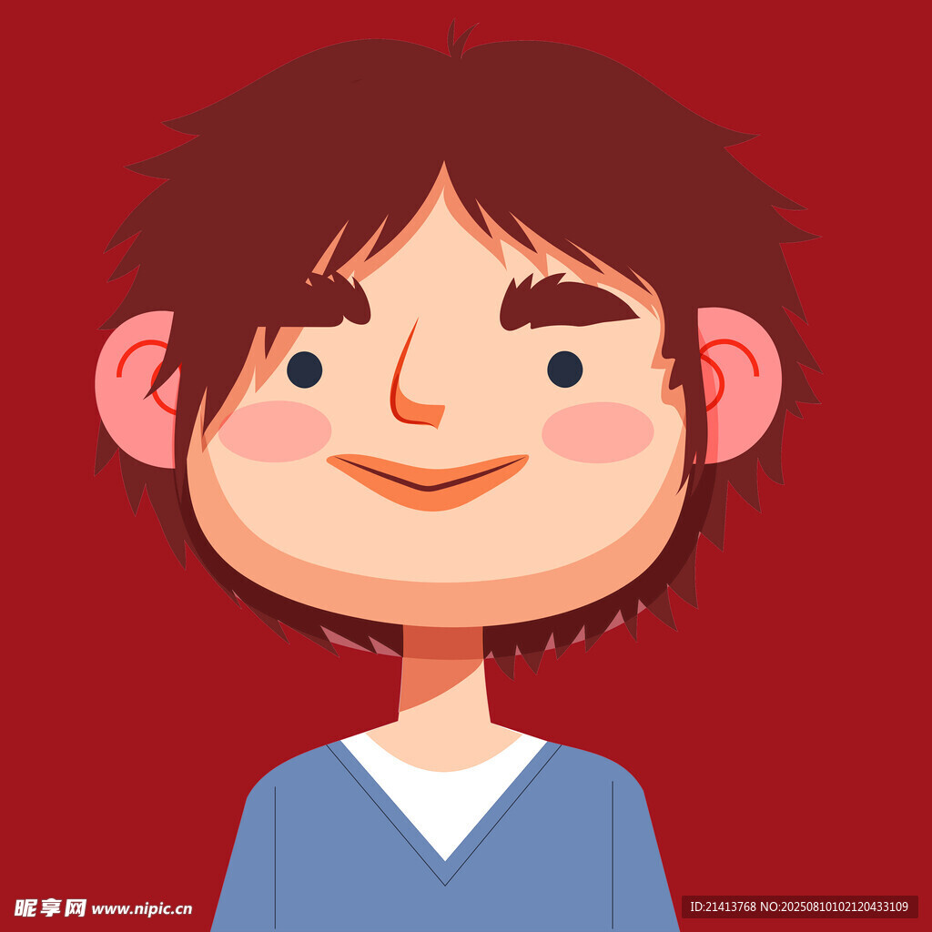 卡通男孩微笑頭像
