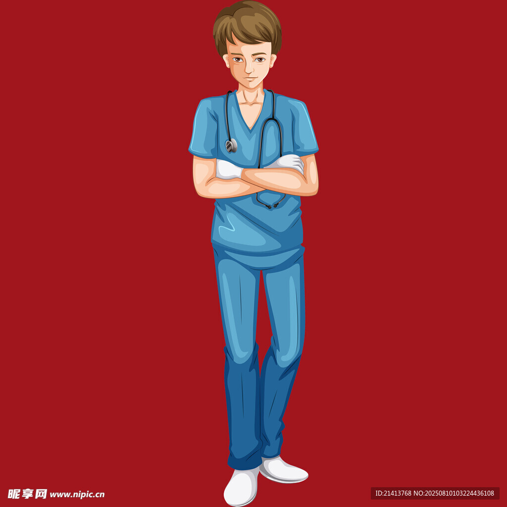 帥氣男醫(yī)護(hù)人員形象展示