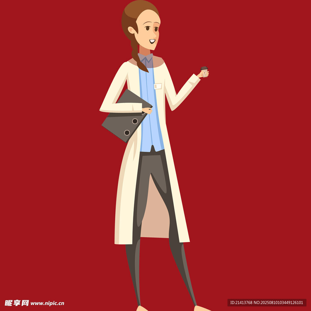 干練女醫(yī)生展示講解