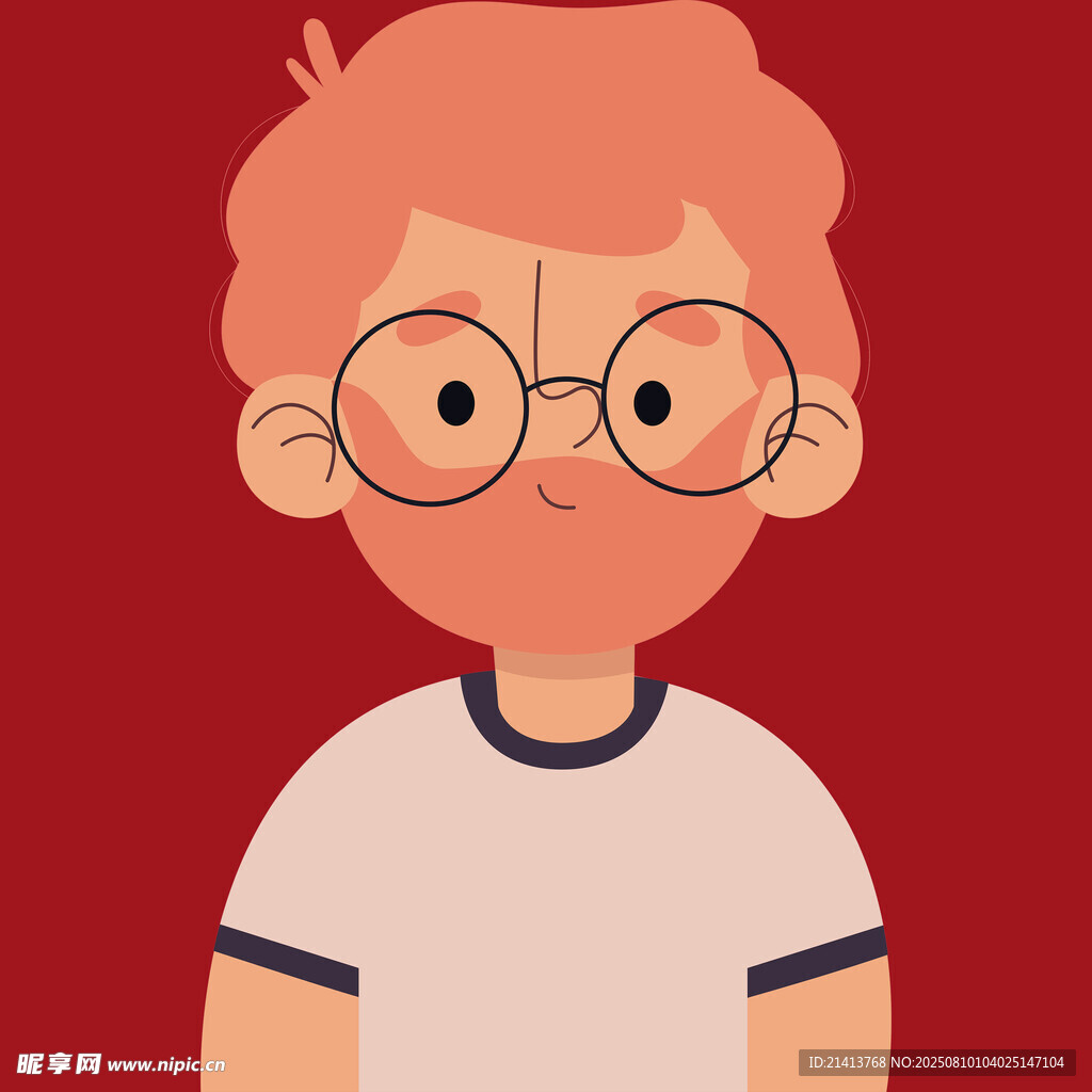 戴眼鏡的紅發(fā)小男孩