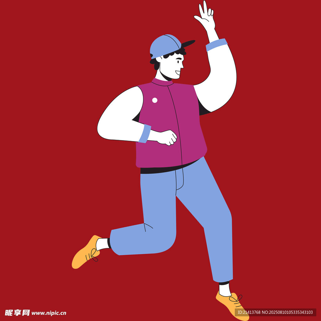 活力男子動(dòng)感跳躍瞬間