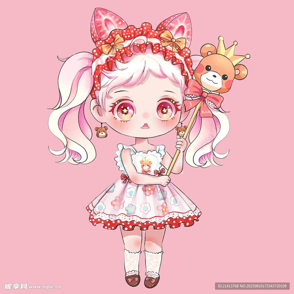 可愛洛麗塔風(fēng)雙馬尾女孩