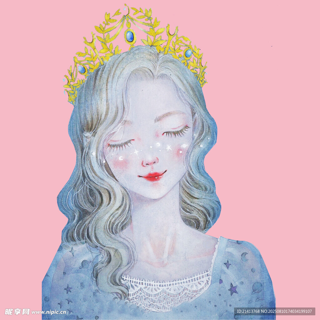 夢(mèng)幻公主形象 頭戴華麗皇冠
