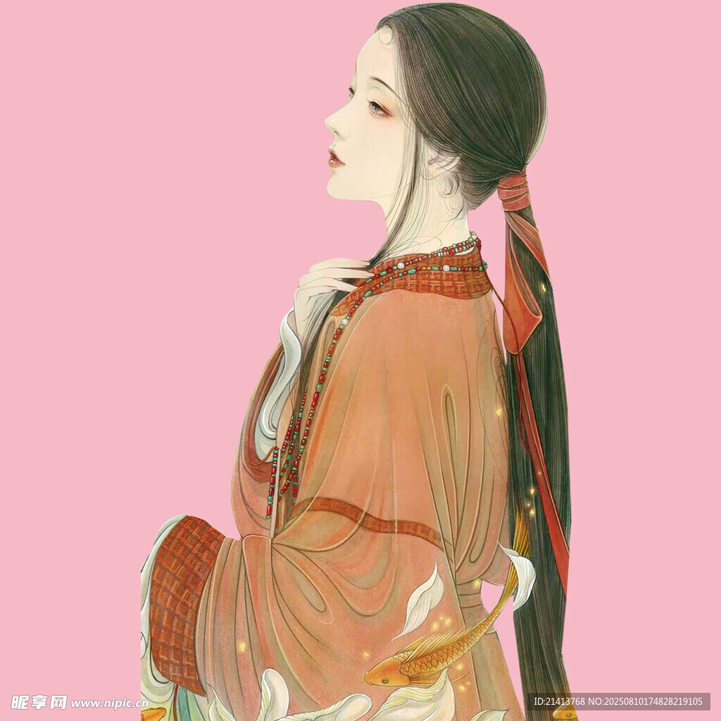 古風(fēng)女子側(cè)影 溫婉動(dòng)人